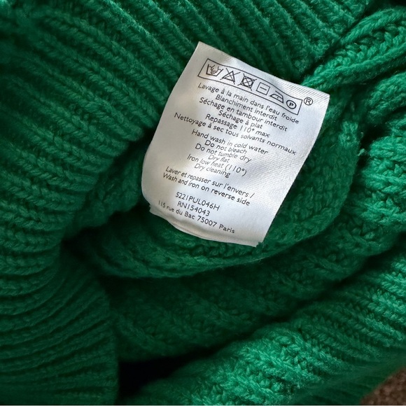 SEZANE Lucas Sweater Vert Green Size Medium M - Picture 9 of 15